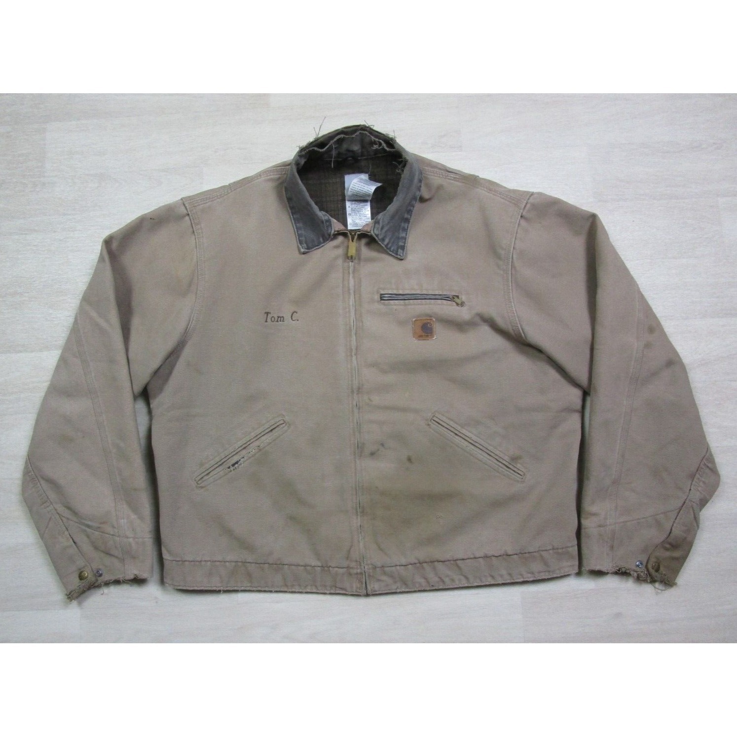 Vintage Carhartt Detroit J97 Jacket Men's (Xl) Flannel Lined Workwear 1990s Worn